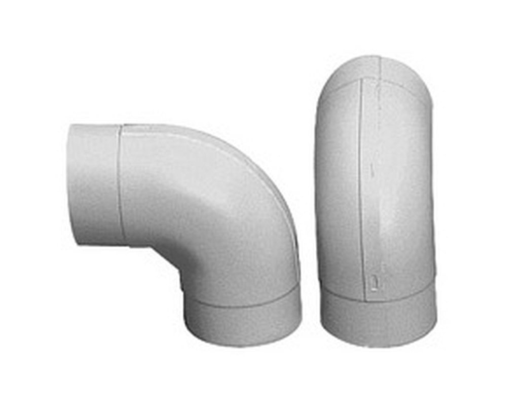 Ekafol Bogen 45° 95 mm zweiteilig