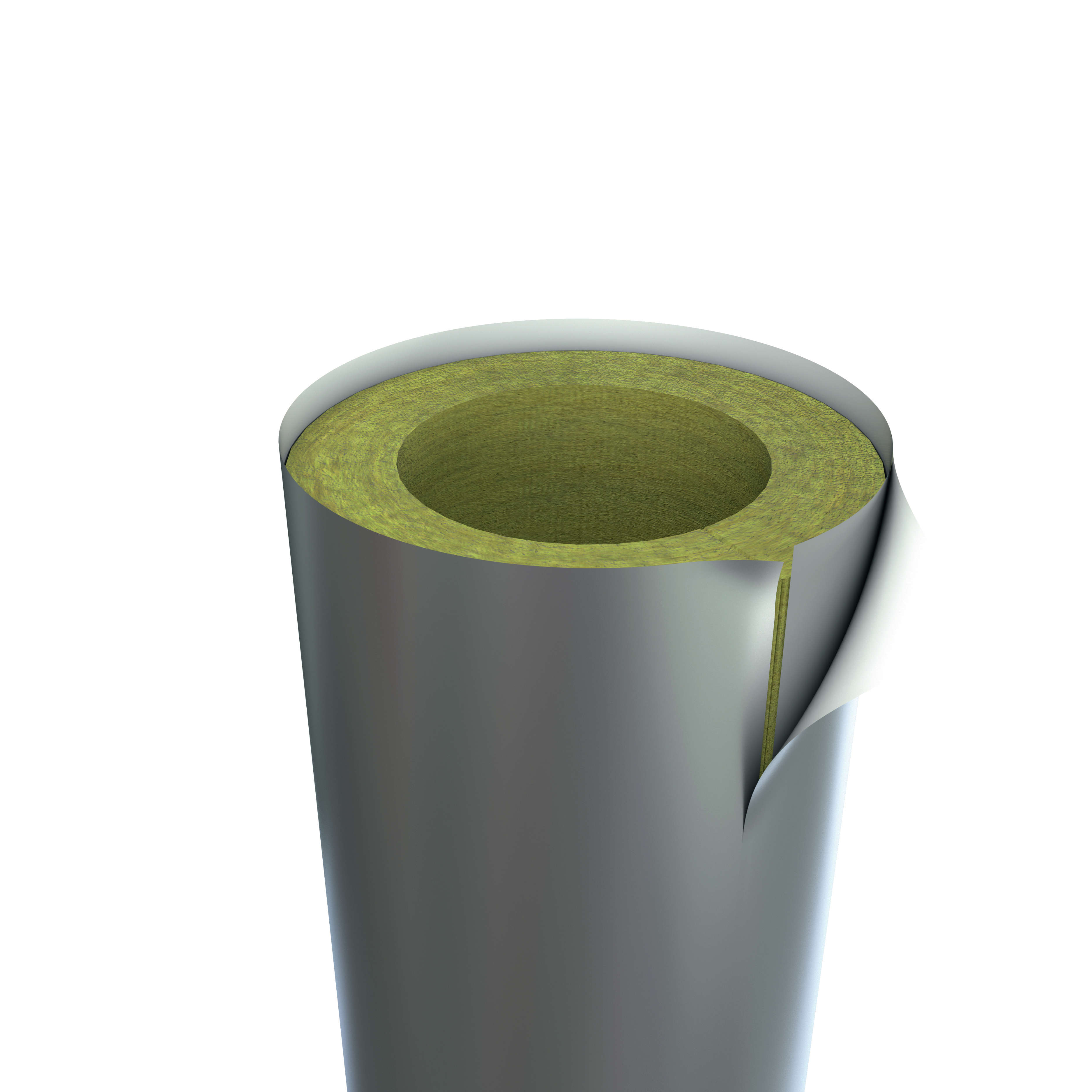 Paroc Pro Section 140 Clad T ⌀ 54 mm Rohrschale 1.2 m Isolierung Dämmung